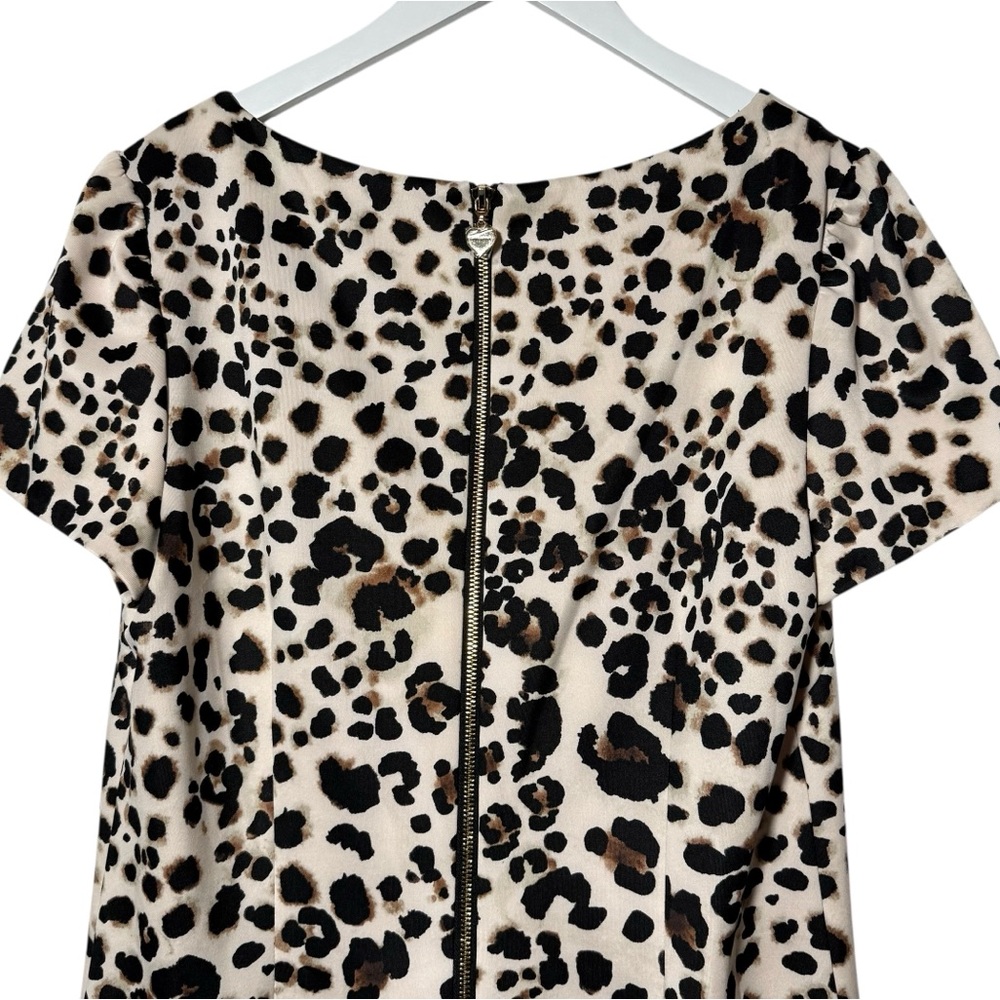 Betsey Johnson Cream Leopard Print Ruffle-Hem Mini Dress - Picture 7 of 10